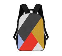 sinyumoney 3D Abstract Collage 03 School Backpack Student Casual Backpack For Kid's Children's Daypack Bookbag Hiking Sports Outdoor Work Travel Laptop Bag 17inch