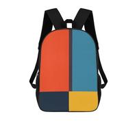 sinyumoney 3D Abstract Collage 08 Printing Daypacks Kids Casual Backpack Knapsack High Capacity Rucksack Travel Laptop Book Bag 17inch