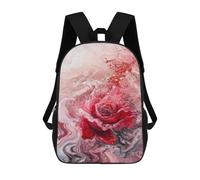 sinyumoney 3D Abstract Rose Art Print Kid's Backpack Waterproof 17inch School Bag Cute Rucksacks Fashion Casual Schoolbag for Kids for Girl Boy School