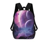 sinyumoney 3D Alien Planet Printing Daypacks Kids Casual Backpack Knapsack High Capacity Rucksack Travel Laptop Book Bag 17inch
