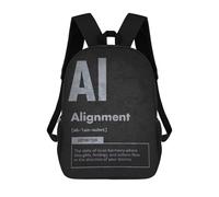 sinyumoney 3D Alignment Element - Manifestation Success 17 Inch School Backpack Student Casual Backpack For Kid's Children's Daypack Bookbag Hiking Sports Outdoor Work Travel Laptop Bag