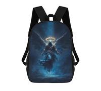 sinyumoney 3D Angel Wings Halo Artwork Print Children Backpack for School Students Backpacks Schoolbag Shoulder Book Bags 17inch