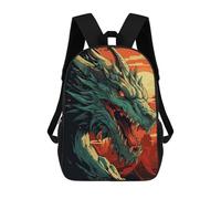 sinyumoney 3D Anime Dragon Kid's Backpack Waterproof School Bag Bookbag Cute Rucksacks Fashion Casual Schoolbag for Kids for Girl Boy School 17inch