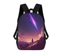 sinyumoney 3D Anime Stargazer Landscape Printing Daypacks Kids Casual Backpack Knapsack High Capacity Rucksack Travel Laptop Book Bag 17inch