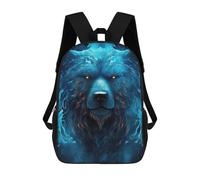sinyumoney 3D Astral Bear Printing Daypacks Kids Casual Backpack Knapsack High Capacity Rucksack Travel Laptop Book Bag 17inch