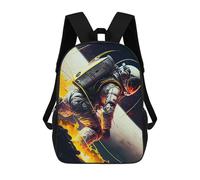 sinyumoney 3D Astronaut in Space -197 Kid's Backpack Waterproof School Bag Bookbag Cute Rucksacks Fashion Casual Schoolbag for Kids for Girl Boy School 17inch