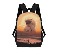 sinyumoney 3D Astronaut in Space Suit 17 Inch School Backpack Student Casual Backpack For Kid's Children's Daypack Bookbag Hiking Sports Outdoor Work Travel Laptop Bag
