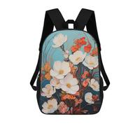 sinyumoney 3D Autumnal Floral Symphony Kid's Backpack Waterproof School Bag Bookbag Cute Rucksacks Fashion Casual Schoolbag for Kids for Girl Boy School 17inch