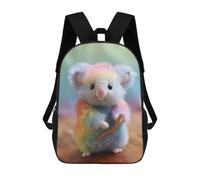 sinyumoney 3D Baby Colorful Koala Bear School Backpack Student Casual Backpack For Kid's Children's Daypack Bookbag Hiking Sports Outdoor Work Travel Laptop Bag 17inch