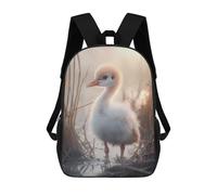 sinyumoney 3D Baby Crane Bird in Golden Light School Backpack Student Casual Backpack For Kid's Children's Daypack Bookbag Hiking Sports Outdoor Work Travel Laptop Bag 17inch