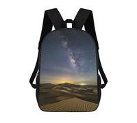 sinyumoney 3D Backpacks Kids School Backpack Arab Land at Night School Bag 3D Printing Daypacks for Boys Elementary And Middle School Students 17inch