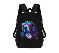 sinyumoney 3D Backpacks Kids School Backpack Basset Hound School Bag 3D Printing Daypacks for Boys Elementary And Middle School Students 17inch