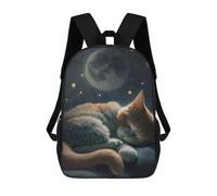 sinyumoney 3D Backpacks Kids School Backpack Cat Cute Animal School Bag 3D Printing Daypacks for Boys Elementary And Middle School Students 17inch