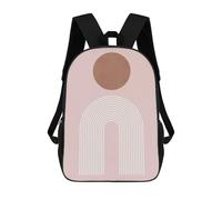 sinyumoney 3D Backpacks Kids School Backpack Circles And Lines 1 School Bag 3D Printing Daypacks for Boys Elementary And Middle School Students 17inch