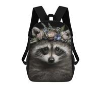 sinyumoney 3D Backpacks Kids School Backpack Cute Baby Fluffy Raccoon School Bag 3D Printing Daypacks for Boys Elementary And Middle School Students 17inch