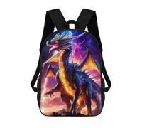 sinyumoney 3D Backpacks Kids School Backpack Dragon of The Galaxy School Bag 3D Printing Daypacks for Boys Elementary And Middle School Students 17inch