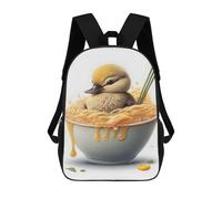 sinyumoney 3D Backpacks Kids School Backpack DUCKLING School Bag 3D Printing Daypacks for Boys Elementary And Middle School Students 17inch