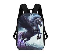 sinyumoney 3D Backpacks Kids School Backpack Evil Unicorn Magic School Bag 3D Printing Daypacks for Boys Elementary And Middle School Students 17inch