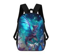 sinyumoney 3D Backpacks Kids School Backpack Fantasy Fox with Butterfly Wings School Bag 3D Printing Daypacks for Boys Elementary And Middle School Students 17inch