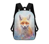 sinyumoney 3D Backpacks Kids School Backpack Fox Foxes School Bag 3D Printing Daypacks for Boys Elementary And Middle School Students 17inch