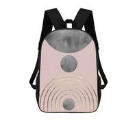 sinyumoney 3D Backpacks Kids School Backpack Geometric Modern Art 3 School Bag 3D Printing Daypacks for Boys Elementary And Middle School Students 17inch