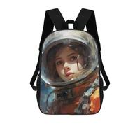 sinyumoney 3D Backpacks Kids School Backpack Girl from Outer Space School Bag 3D Printing Daypacks for Boys Elementary And Middle School Students 17inch