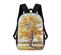 sinyumoney 3D Backpacks Kids School Backpack Golden Autumn Majesty School Bag 3D Printing Daypacks for Boys Elementary And Middle School Students 17inch