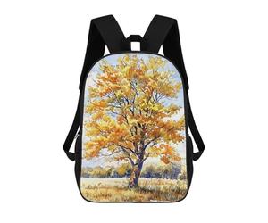 sinyumoney 3D Backpacks Kids School Backpack Golden Autumn Majesty School Bag 3D Printing Daypacks for Boys Elementary And Middle School Students 17inch
