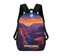 sinyumoney 3D Backpacks Kids School Backpack Grand Canyon Night School Bag 3D Printing Daypacks for Boys Elementary And Middle School Students 17inch