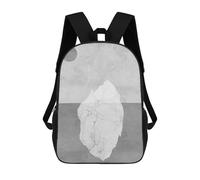 sinyumoney 3D Backpacks Kids School Backpack Iceberg School Bag 3D Printing Daypacks for Boys Elementary And Middle School Students 17inch