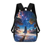sinyumoney 3D Backpacks Kids School Backpack Lost in The Landscape School Bag 3D Printing Daypacks for Boys Elementary And Middle School Students 17inch