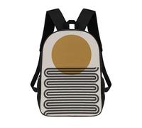 sinyumoney 3D Backpacks Kids School Backpack Minimalist Lines 55 School Bag 3D Printing Daypacks for Boys Elementary And Middle School Students 17inch