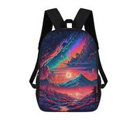 sinyumoney 3D Backpacks Kids School Backpack Mount Galaxy School Bag 3D Printing Daypacks for Boys Elementary And Middle School Students 17inch