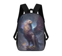 sinyumoney 3D Backpacks Kids School Backpack Mythical Griffin School Bag 3D Printing Daypacks for Boys Elementary And Middle School Students 17inch