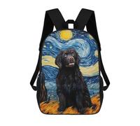 sinyumoney 3D Backpacks Kids School Backpack Newfoundland Dog School Bag 3D Printing Daypacks for Boys Elementary And Middle School Students 17inch