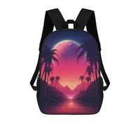 sinyumoney 3D Backpacks Kids School Backpack Nightfalls Electric Ballet School Bag 3D Printing Daypacks for Boys Elementary And Middle School Students 17inch