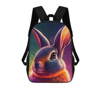 sinyumoney 3D Backpacks Kids School Backpack Rabbit Colorful School Bag 3D Printing Daypacks for Boys Elementary And Middle School Students 17inch