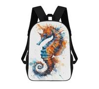 sinyumoney 3D Backpacks Kids School Backpack Seahorse Gift Funny School Bag 3D Printing Daypacks for Boys Elementary And Middle School Students 17inch