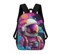 sinyumoney 3D Backpacks Kids School Backpack Space Is Smoke School Bag 3D Printing Daypacks for Boys Elementary And Middle School Students 17inch