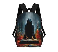 sinyumoney 3D Backpacks Kids School Backpack The Oath Beneath The Veil - The Kneeling Figure Before The Stone School Bag 3D Printing Daypacks for Boys Elementary And Middle School Students 17inch