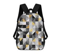 sinyumoney 3D Backpacks Kids School Backpack Triangles XII School Bag 3D Printing Daypacks for Boys Elementary And Middle School Students 17inch