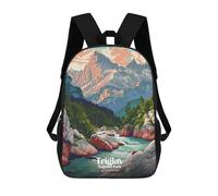 sinyumoney 3D Backpacks Kids School Backpack Triglav National Park, Slovenia School Bag 3D Printing Daypacks for Boys Elementary And Middle School Students 17inch