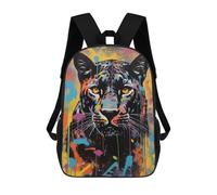 sinyumoney 3D Banksy Graffiti Panther Kid's Backpack Waterproof School Bag Bookbag Cute Rucksacks Fashion Casual Schoolbag for Kids for Girl Boy School 17inch