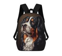 sinyumoney 3D Bernese Mountain Dog Portrait Print Children Backpack for School Students Backpacks Schoolbag Shoulder Book Bags 17inch