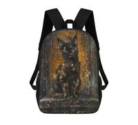 sinyumoney 3D Bossy Tortoiseshell Cat School Backpack Student Casual Backpack For Kid's Children's Daypack Bookbag Hiking Sports Outdoor Work Travel Laptop Bag 17inch