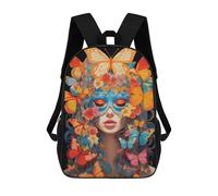 sinyumoney 3D Butterflies 1 Kid's Backpack Waterproof 17inch School Bag Cute Rucksacks Fashion Casual Schoolbag for Kids for Girl Boy School
