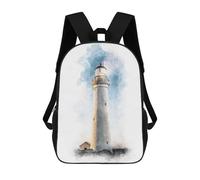 sinyumoney 3D Cape Nelson Lighthouse School Backpack Student Casual Backpack For Kid's Children's Daypack Bookbag Hiking Sports Outdoor Work Travel Laptop Bag 17inch