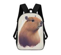 sinyumoney 3D Capybara Animal Drawing School Backpack Student Casual Backpack For Kid's Children's Daypack Bookbag Hiking Sports Outdoor Work Travel Laptop Bag 17inch