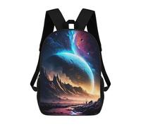 sinyumoney 3D Celestial Nature Printing Daypacks Kids Casual Backpack Knapsack High Capacity Rucksack Travel Laptop Book Bag 17inch