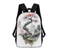 sinyumoney 3D Cherry Blossom 22 Printing Daypacks Kids Casual Backpack Knapsack High Capacity Rucksack Travel Laptop Book Bag 17inch